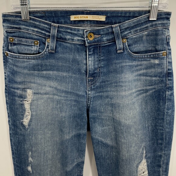 BIG STAR Brigette Slim Straight Distressed Jeans Size 28 - Picture 2 of 6